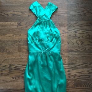 Betsey Johnson Green Silk Cocktail Dress